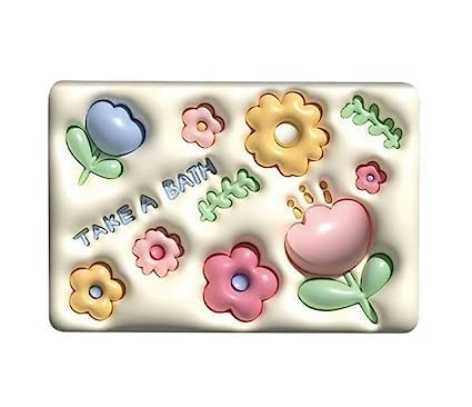 HENDEN 3D Mat | 3D Visual Anti-Slip Absorbent Mat | 3D Flower Bathroom Rugs Non Slip Bath Mat | Slip Floor Mat Bathroom Rug Soft Carpet Door Mats (60 X 40 CM, Pack of 1)