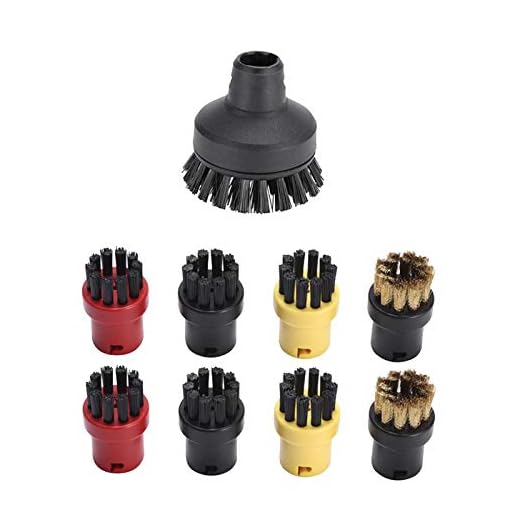 NEYOANN för Karcher SC1 SC2 SC3 SC4 (1 Large 8 Small) rund borste rengöringsborste för hushåll ångtvätt rengöringsmunstycke