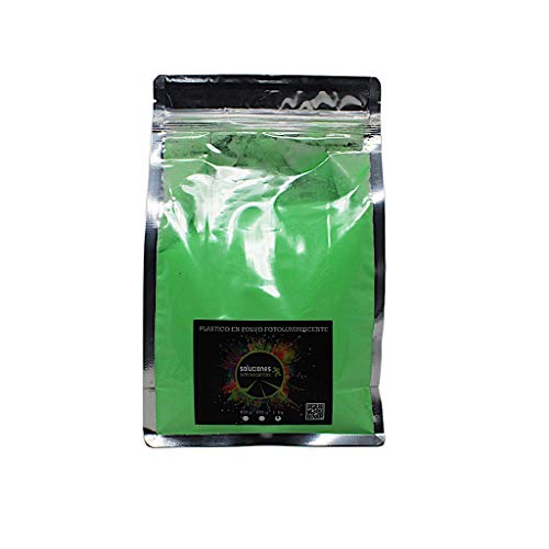 Plástico en Polvo Luminiscente - Verde flúor, 250gr