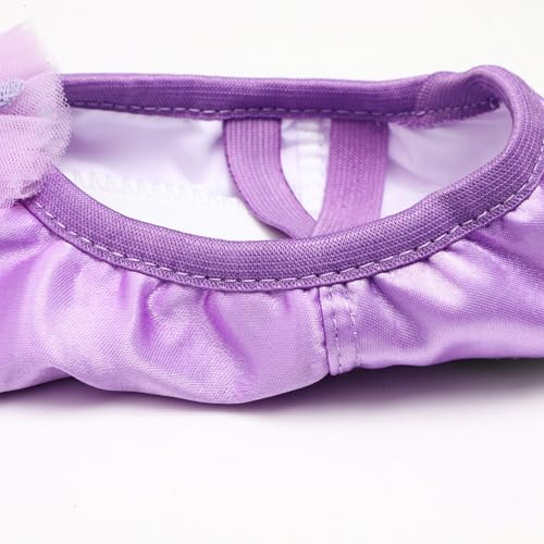 Girls Ballet Dance Shoes Princess Split Sole Dance Shoes Roll Up Slippers Ballroom Dance Shoes 6