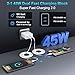 45W Super Fast Charger USB C, Dual Android Phone Charger Type C Chargers Fast Charging Block with 10FT Long USB-C Charging Cable Cord for Samsung Galaxy S25 Ultra/S25+/S25/S24Ultra/S24-White