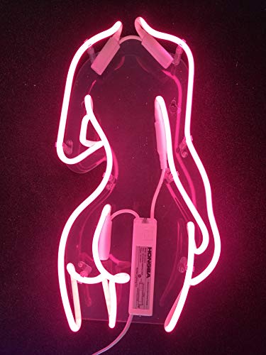 Naked Lady Real Glass Neon Signs, Neon Light Sign Neon Lamp, Wall Sign Art Decorative Signs Lights, Neon Words for Home Bedroom Room Decor Bar Beer Office for Party Holiday Wedding Decoration Sign
