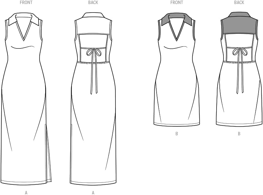 Know Me ME2084Y5 Misses' Open Back Dress Sewing Pattern Packet by Duana M. Chandler, Design Code ME2084, Sizes 18-20-22-24-26