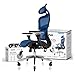 Nouhaus Ergo3D Ergonomic Office Chair Lumbar Support Mesh Office Chair with 4D Adjustable Armrest, Adjustable Headrest and Wheels, Mesh High Back Home Office Desk Chairs(Blue)