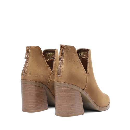 DREAM PAIRS Women's Ankle Boots Chunky Heel Pointed Toe Short Booties Shoes3