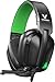 Vakedy Gaming Headset für PS4,PS5,PC,Xbox,Switch,Gaming Kopfhörer mit Mikrofon,High-Definition Kopfhörer mit Geräuschunterdrückung und 3,5 mm Buchse Inline-Bedienelementen - Schwarz/Grün