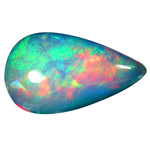 Pierre précieuse opale éthiopienne naturelle en forme poire pour bague de luxe