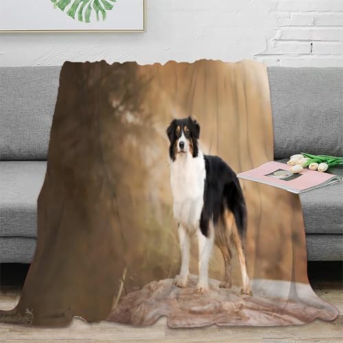 Couverture 3D imprimé chien plaid microfibre chaud extérieur 150x200 - 2