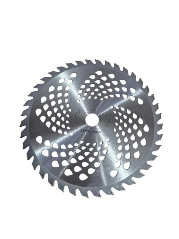 CAM Heavy Duty 40 Teeth Flat Type Circular Blade For Petrol Brush Cutter Steel Silver Durable Grass Cutting Blade Agricultural Farming Tool Gardening Lawn Weed Clearing Accessory-image-44
