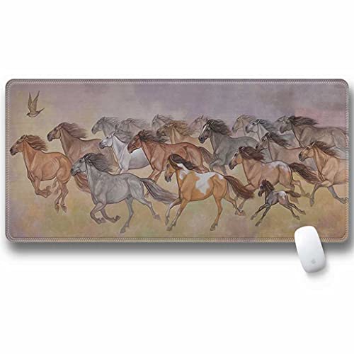 Tapis de Souris XXL Antidérapant Grand Format Design Cheval