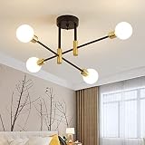 Biewalk Sputnik Chandelier Mid Century Modern Nordic Pendant Lighting 4 Lights Ceiling Light Fixture