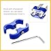 REPAIROCK 8 Pcs Car AN10 Hose Separator Clamp Fitting Adapter for 5/8 Fuel Hose Oil Line Brake Line Aluminum Alloy Bracket Fuel Line Mounting Divider Blue Auto Replacement Parts