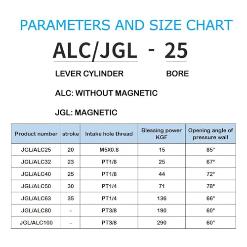 Cylindre de serrage pneumatique JGL32 horizontal pour éliminer les erreurs d'alignement