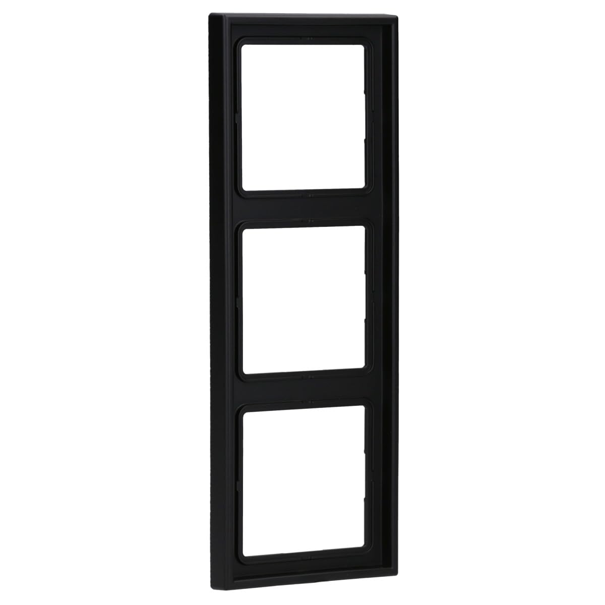 Marco triple JUNG negro mate para salones modernos LS983SWM