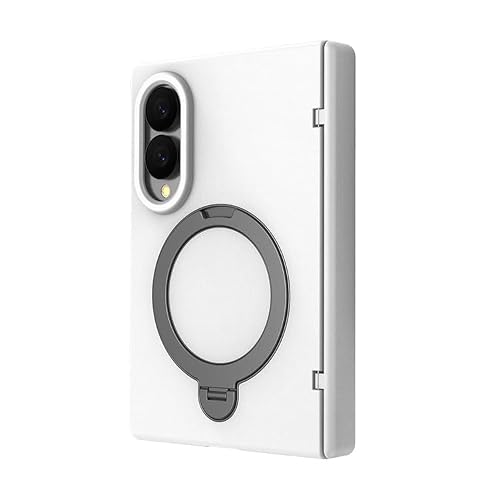 CYBERGARAGE�E�݊��i Galaxy Z Fold8 �Ή� �P�[�X �ϏՌ� �J�o�[ �܂肽���݌^ �����K���X�t�B�����t�� Qi�[�d ���C�����X�[�d�Ή� �X�^���h�@�\ �t�H�[���h8(�z���C�g) [���s�A���i]
