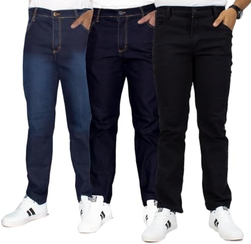 Kit 3 Calças Jeans Masculinas Tradicionais