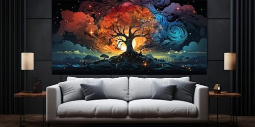 Diamond Painting Arbre de vie relief 5D étincelant avec kit broderie complet E543