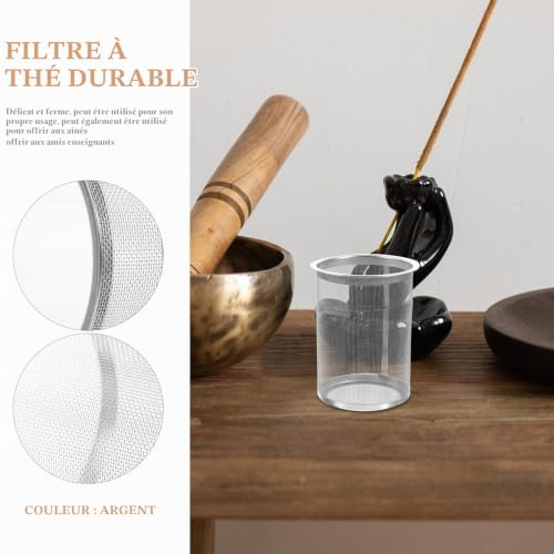 TOPBATHY Filtre à Thé Inox 8 cm, Maille Fine Réutilisable pour Tisanes – vue 3