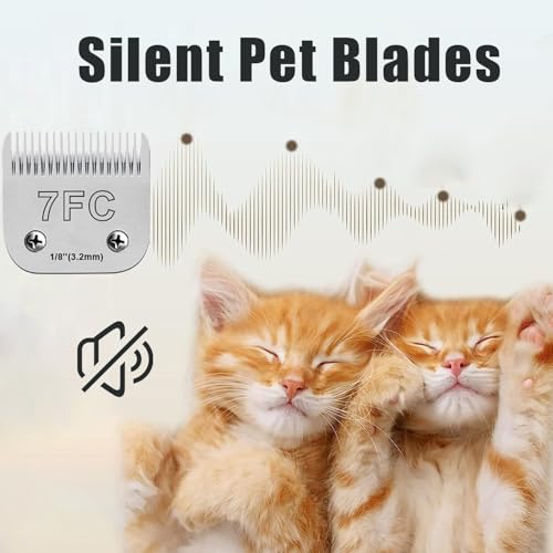 2 peças de lâminas 7FC para cuidados com cães compatíveis com cortadores de cachorro Andis, lâminas
