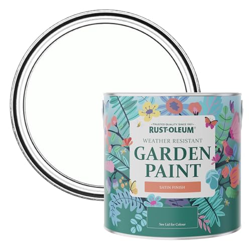 Rust-Oleum White Mould-Resistant Garden Paint In Satin Finish - Chalk White 2.5L