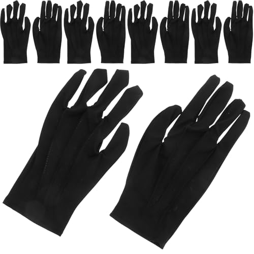 Guantes negros PRETYZOOM contra huellas en joyería y objetos delicados de poliéster