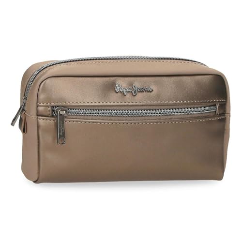 Pepe Jeans Ruby Neceser Beige 23,5x11x7,5 cms Poliéster y PU 1,53L by Joumma Bags