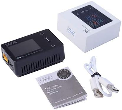 OUYBO ToolkitRC M6 2020 V2.0 Battery Balance Charger 150W 10A Output for 1-6S Lipo LiHV Life Lion NiMh Pb Cell Servo Tester RC accessories battery accessories (Color : Black)