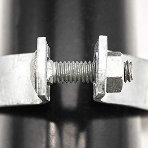 Image of Carriage Bolts 3 /8-16 x 2: w /Nuts Galvanized Bulk Carriage Bolt ~ Coarse Thread (2 inches Long) (100 Pieces) - Chain Link Fence Carriage Bolt w /Nuts