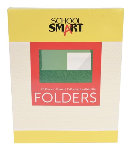 Fichier 2 poches porte-document vert L'école Smart 22,9 x 30,5 cm chemise cartonnée