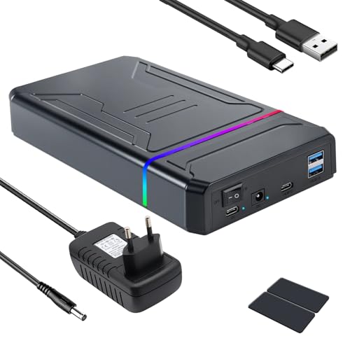 Gbformat 10Gbps Boitier Disque Dur Externe, USB-C Station d'accueil pour Disque Dur SATA HDD/SSD 3.5