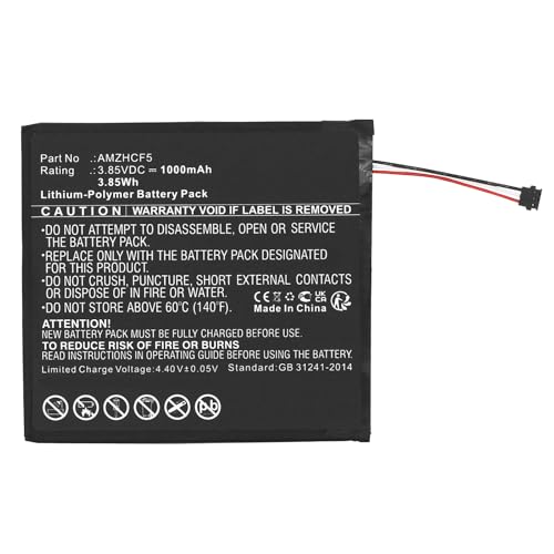 image for Synergy Digital E Book E Reader Battery, Compatible with AMZHCF5 E Boo