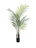 artplants.de Deko Großblatt Arecapalme, 125cm, wetterfest - Kunstpalme - Künstliche Areca Palme