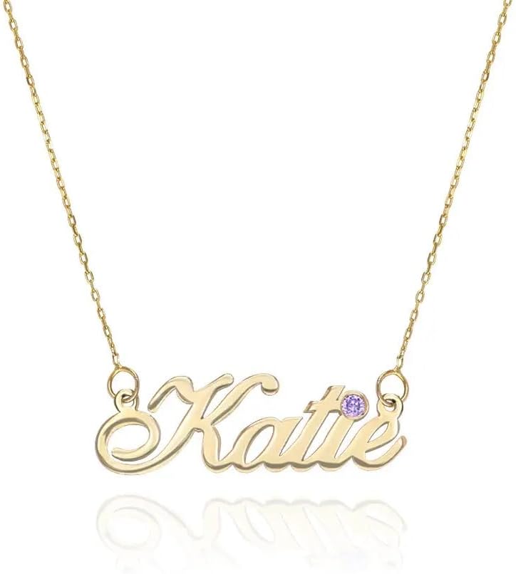 MYKA – Personalized Name Necklace with Birthstone – Custom Nameplate – Gift for Her, Women – Jewelry for Christmas, Mother’s Day, Birthday MYKA – Personalized Name Necklace with Birthstone – Custom Nameplate – Gift for Her, Women – Jewelry for Christmas, Mother’s Day, Birthday