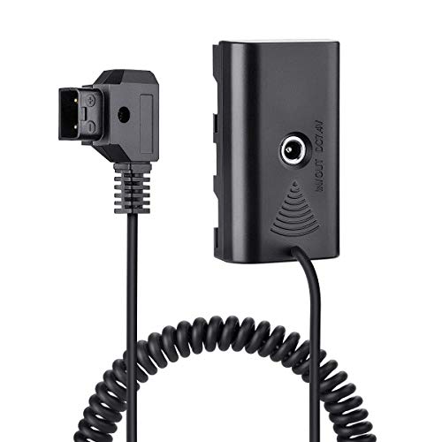 Fomito Batterie factice NP-F970 F750 F550 avec DC 7.4V à D-Tap pour la Batterie BP de V-Mont, Moniteur de caméra NeEwer F100 Feelworld FW568, LED Light CN160 YN300 II YN-600, pour Le caméscope Sony Cover