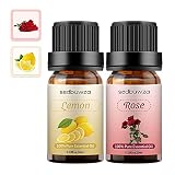 Rose Lemon Essential Oil for Diffuser, Lemon Oil for Skin, Aromatherapy, Candle Making, Organic Rose