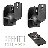 2 Pcs Speaker Wall Mount Brackets for Logitech Z906 Surround Sound Speaker System + Wall Mounting Hardware Kit, Home Cinema Audio Wall Hanging Brackets & Stainless Steel Wall Mount Screw Set