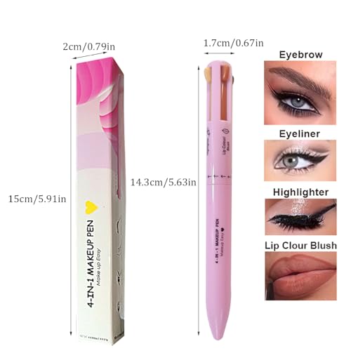 Lápiz Multifuncional de Maquillaje 4 en 1 Compacto miniatura 2