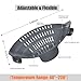Clip On Strainer, Silicone Food Strainer Hands-Free Pan Strainer，Heat Resistant Silicone， Easily Drain Food， Kitchen Gadgets, Space Saving，Noodle, Food, Gifts for Women, Gray (grey)