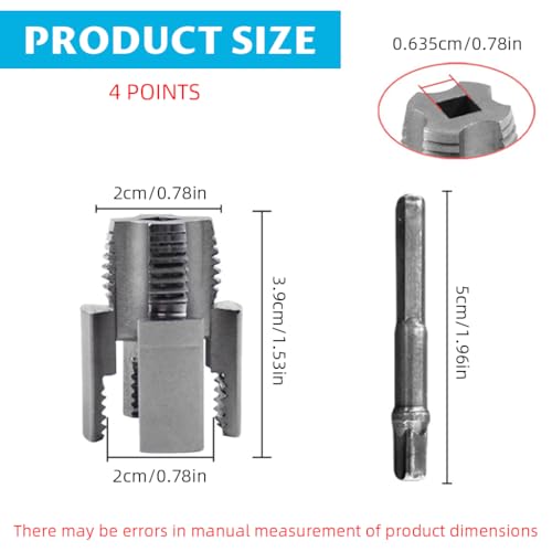 Image of Serplex 1 /2 inch Pipe Threader Tool for Electric Drill, 2-in-1 Integrated Internal & External Pipe Threading Die Head with Universal Hex Shank, Durable Metal Construction for 1 /4 inch Water Gas Air PVC Pipes