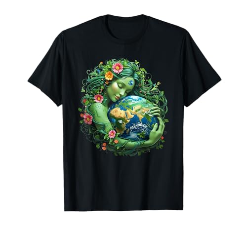 Green Mother Nature Earth Day Earth Mother Women Girls T-Shirt