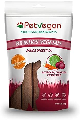 Bifinho PetVegan Saúde Digestiva para Cães Sabor Cenoura, Beterra...
