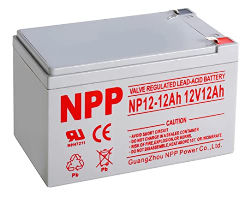Np12-12Ah F2 Terminal Rechargeable Sealed Lead Acid 12V 12Ah Long Life Back-Up Ups Battery For Vehicle Flow Detector, Wall Mounted Fire Fighting Device #TOP19