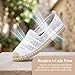 Imagen de GLAMORA Alpargatas Mujer Caladas Slip On Punto Transpirable Zapato Plano Ligero Flexible Suela Goma Efecto Esparto Crochet Puntera Cerrada Comodo Verano Sin Cordones wt-39