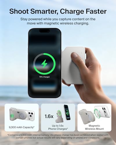 Belkin Stage PowerGrip Magnetic Wireless Charging Camera Grip, Sand - image 4