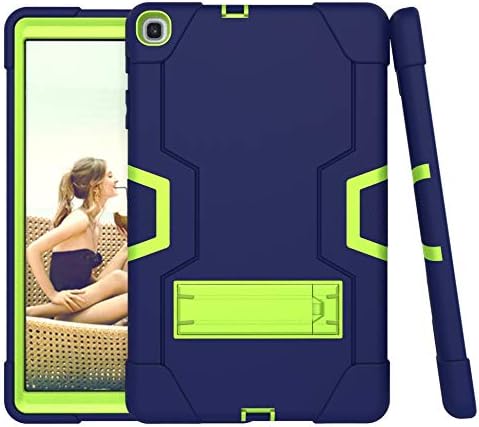 Cantis Galaxy Tab A 10.1 Case 2019 Model(SM-T510/T515),Slim Heavy Duty Shockproof Rugged Case High Impact Full Body Protective Case for Samsung Galaxy Tab A 10.1 Inch 2019 Release (navyblue+Green)
