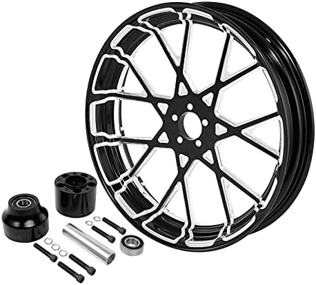 XMT-MOTO 23"x3.5" Front Wheel Rim w/Single Disc Wheel Hub fits for Harley Touring Road King Ultra CVO Limited Street Glide Road Glide FLTR/FLHT/FLHR/FLHX Without ABS models 2008-2021