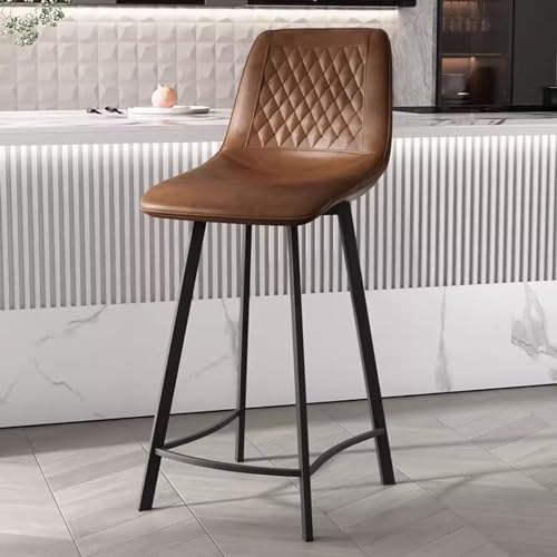 Chaises de bar rembourrées en similicuir avec dossier haut îlot de cuisine
