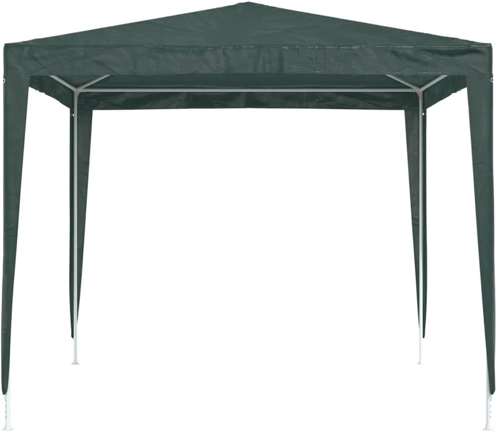 Green Polyethylene and Steel Collapsible Party Tent 8.2x8.2ft, Adjustable Folding Design for Outdoor Gatherings, Weather Resistant Cover with Sturdy Frame for Events