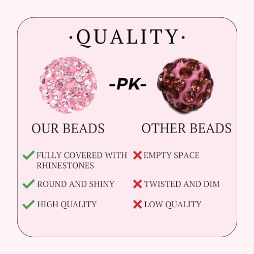Cuentas de diamantes de imitación de 10 mm para hacer joyas 6