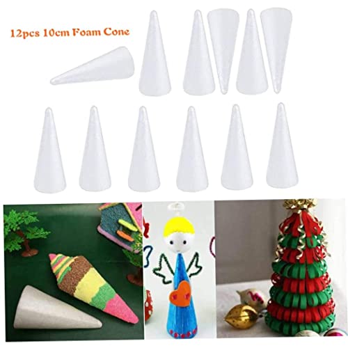 Cônes en mousse blanche 10cm pour créer vos centres de table et sapins de Noël - 7